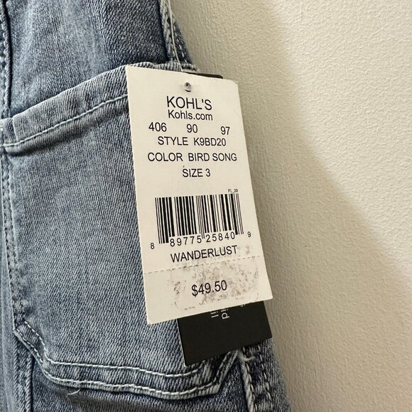 2/$30 American Rag Cie Cargo Denim Mini Skirt Size 3 Y2K Cowgirl Stretch NWT - Picture 5 of 9